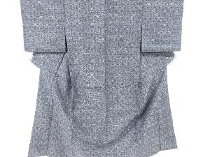 抽象模様織り出し手織り紬単衣着物